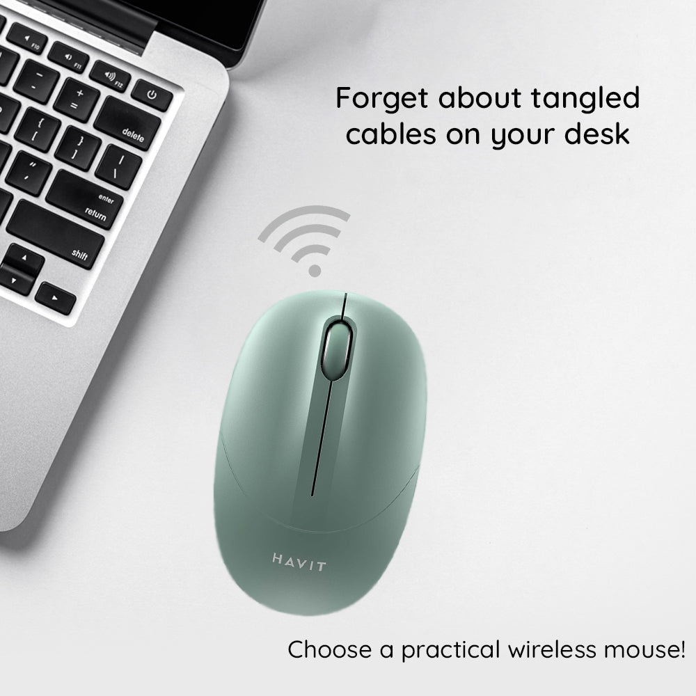Trådløs Mus HAVIT MS54GT, 1600DPI, Grøn