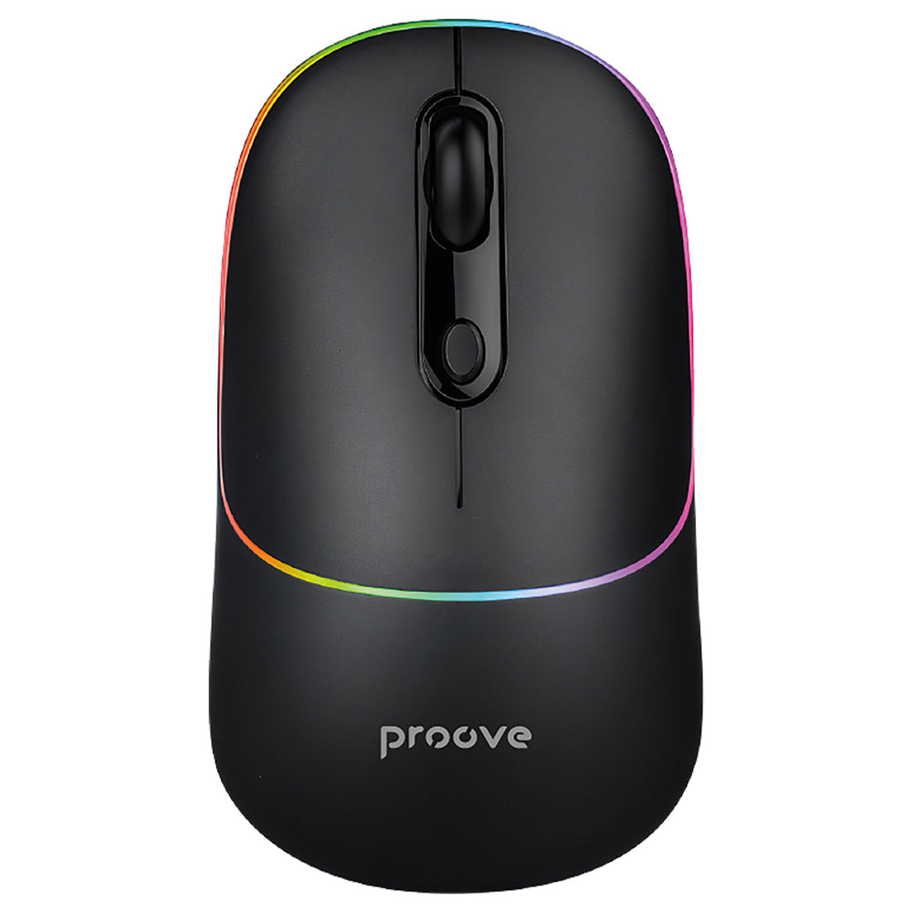 Trådløs mus Proove Blink, RGB, 800DPI - 1600DPI, BT / Wi-Fi, Sort WMBL00002001