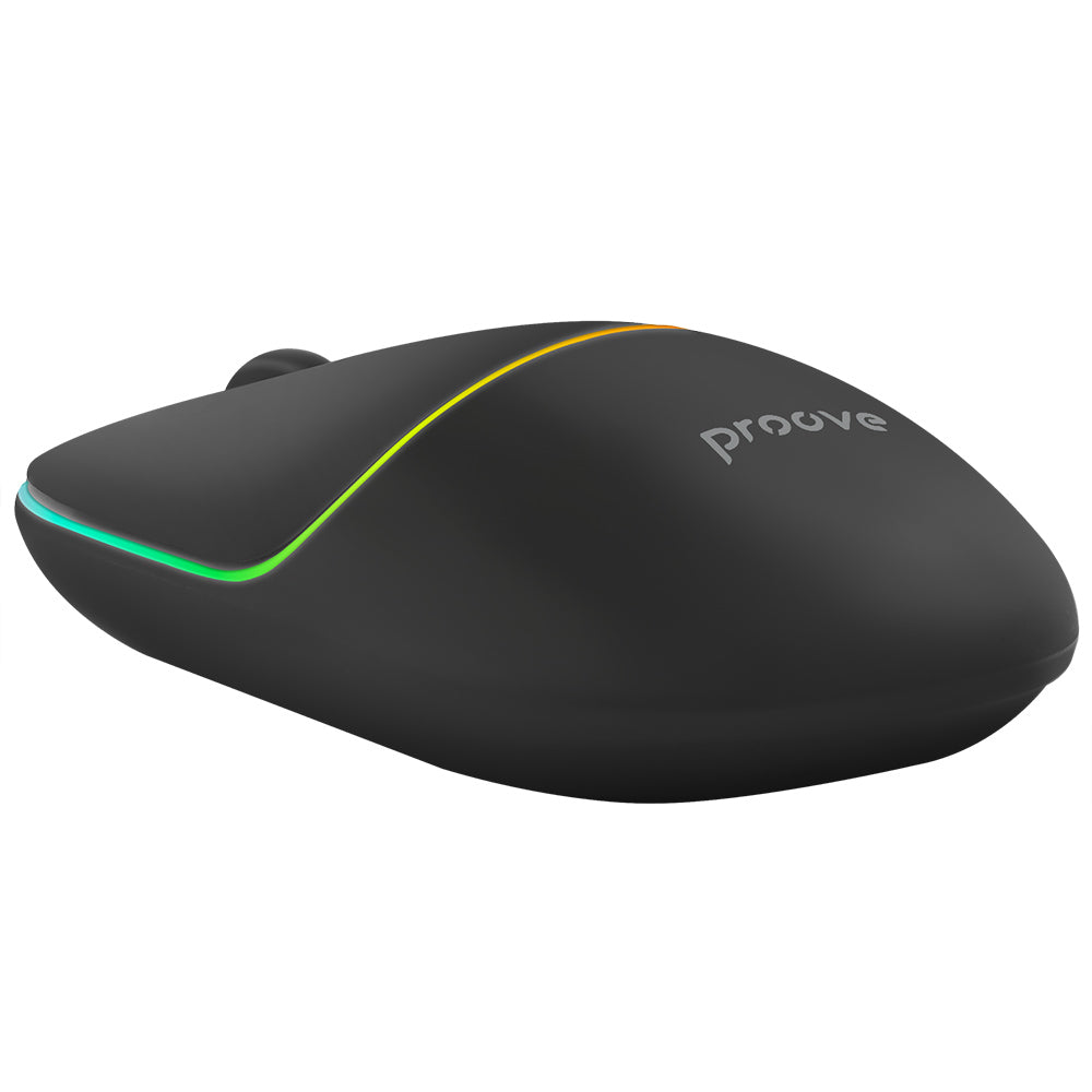 Trådløs mus Proove Blink, RGB, 800DPI - 1600DPI, BT / Wi-Fi, Sort WMBL00002001