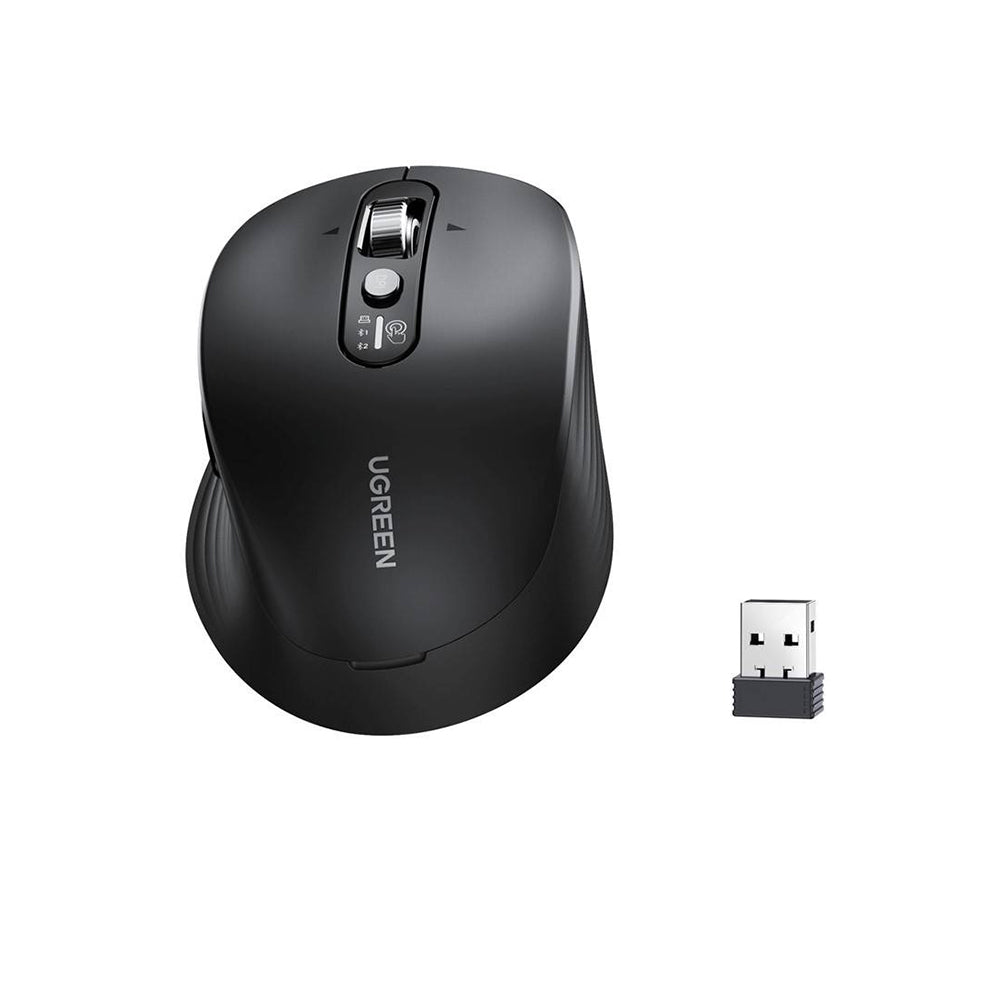 Trådløs mus UGREEN M752 (75498B), 5000DPI, BT / Wi-Fi, Sort