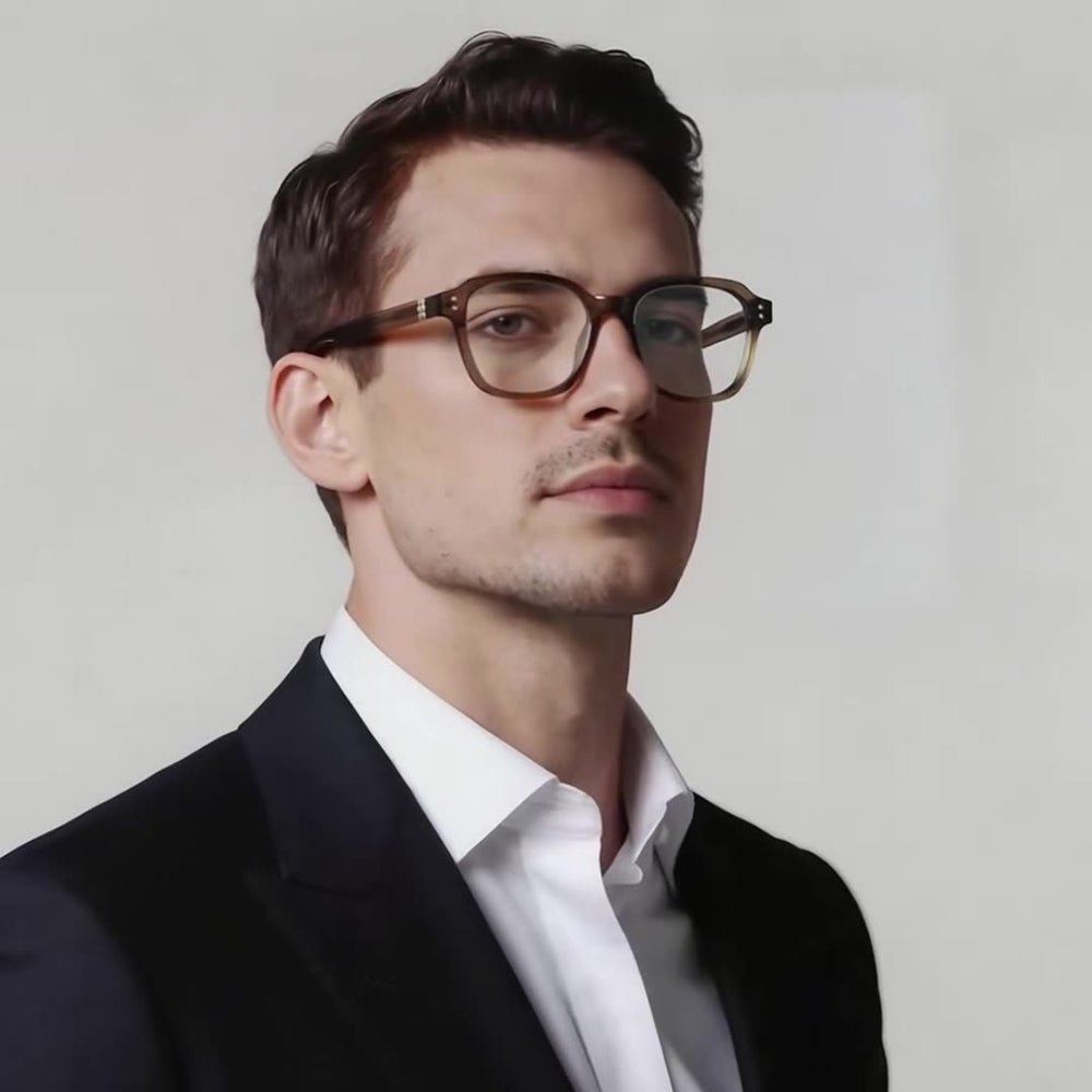 Techsuit 2227 Men's Computer Glasses, Anti-Blue Light, Black