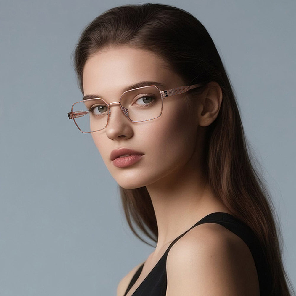 Dame Computerbriller Techsuit 3161, Anti-Blåt Lys, Rosa Guld