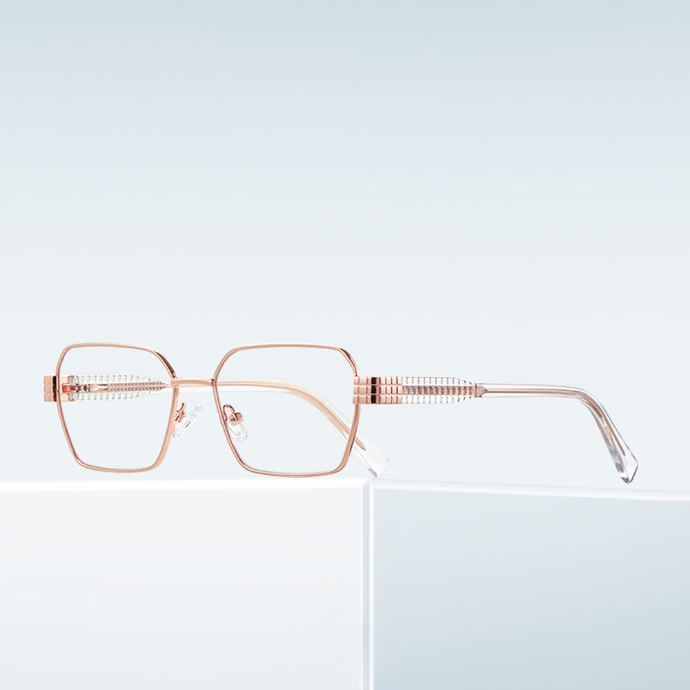 Dame Computerbriller Techsuit 3161, Anti-Blåt Lys, Rosa Guld
