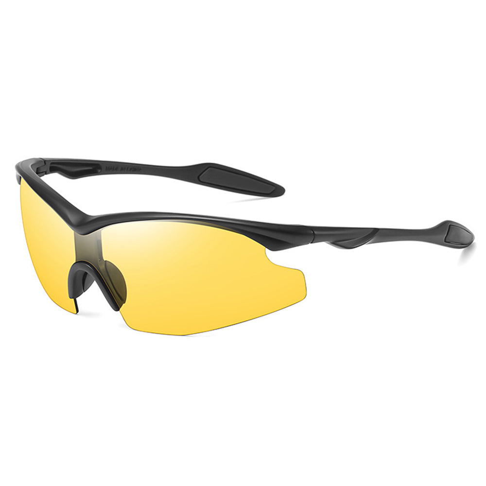 Unisex Cykelbriller Techsuit 1806, UV-beskyttelse, Sorte Gule