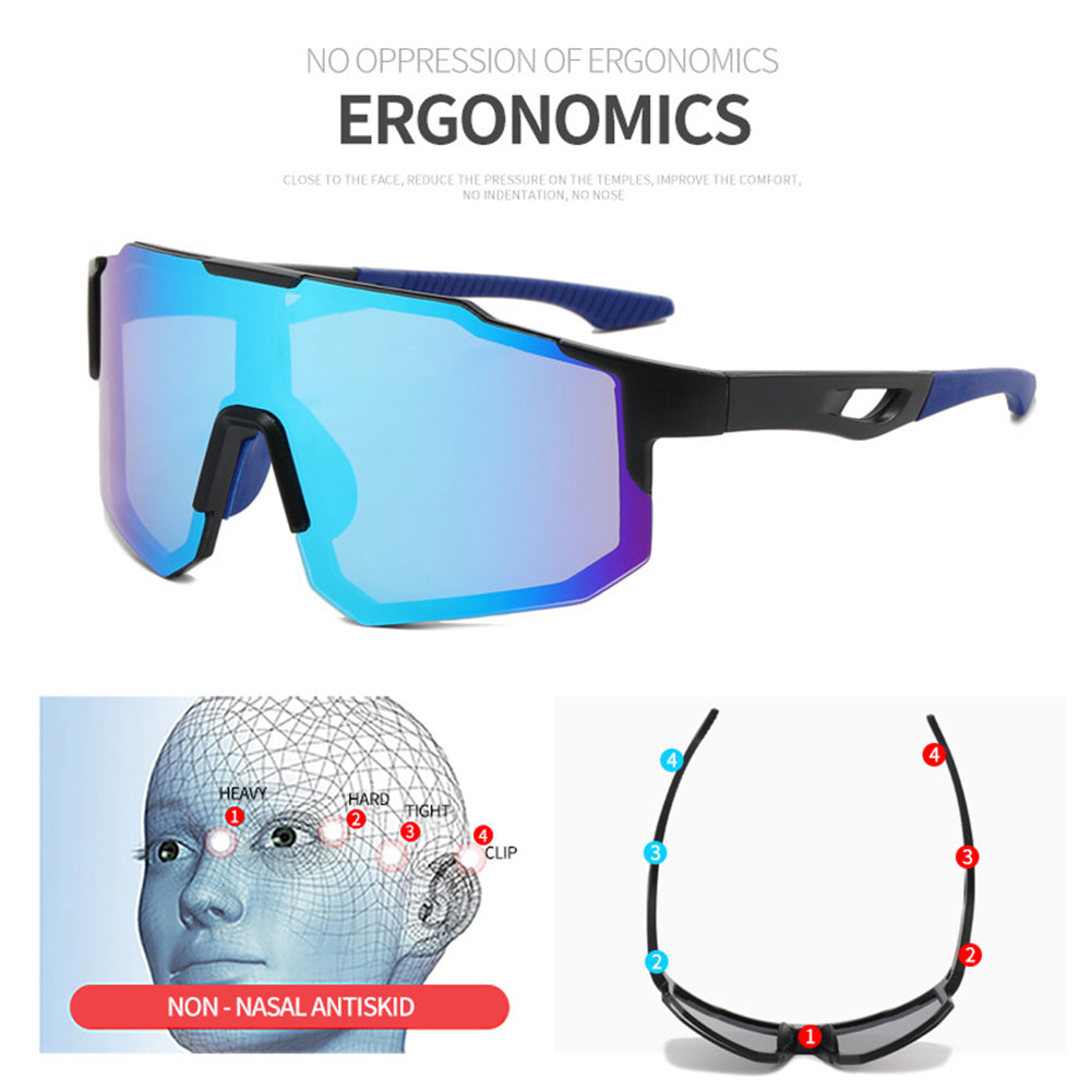 Unisex Cycling Glasses Techsuit 9337, UV Protection, Black Blue