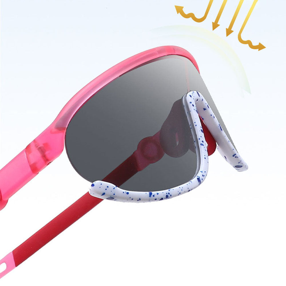 Børne Solbriller Techsuit 2025, Polariserede, UV-beskyttelse, Pink
