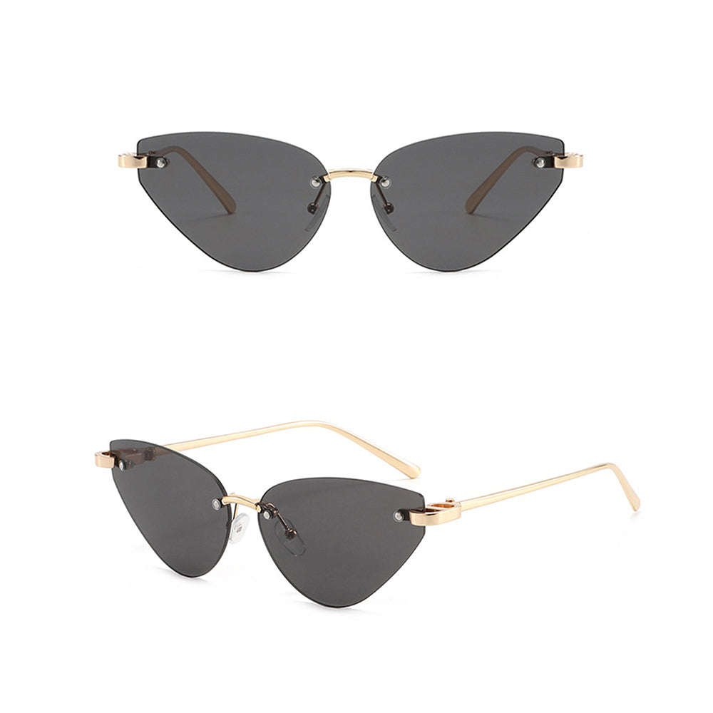 Dame Solbriller Techsuit S099, Guld og Sort