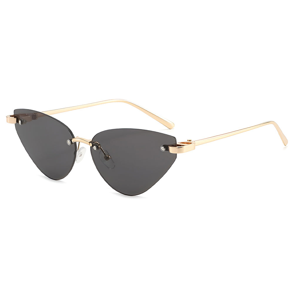 Dame Solbriller Techsuit S099, Guld og Sort