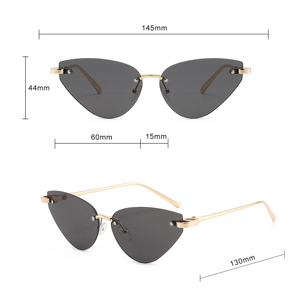 Dame Solbriller Techsuit S099, Guld og Sort