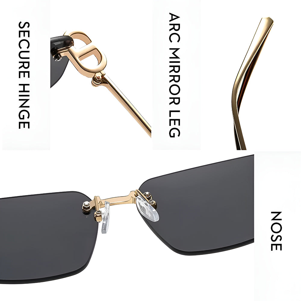 Unisex Techsuit Solbriller S098, Guld Lilla