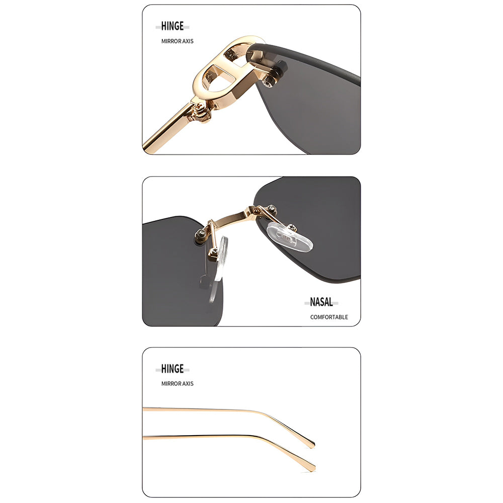 Unisex Techsuit Solbriller S098, Guld Lilla
