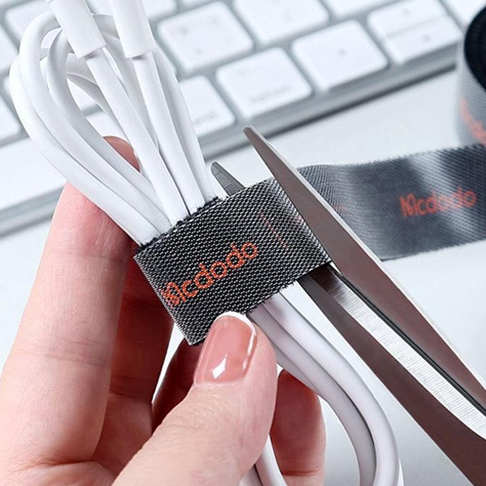 Kabelorganisator McDodo VS-0960 Belt, Velcro, 1m, Sort