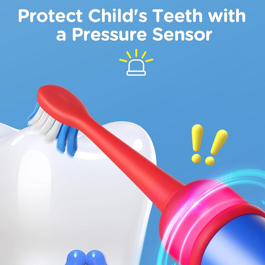 Bitvae BVK7S Kids elektrisk tandbørste, Blå Rød