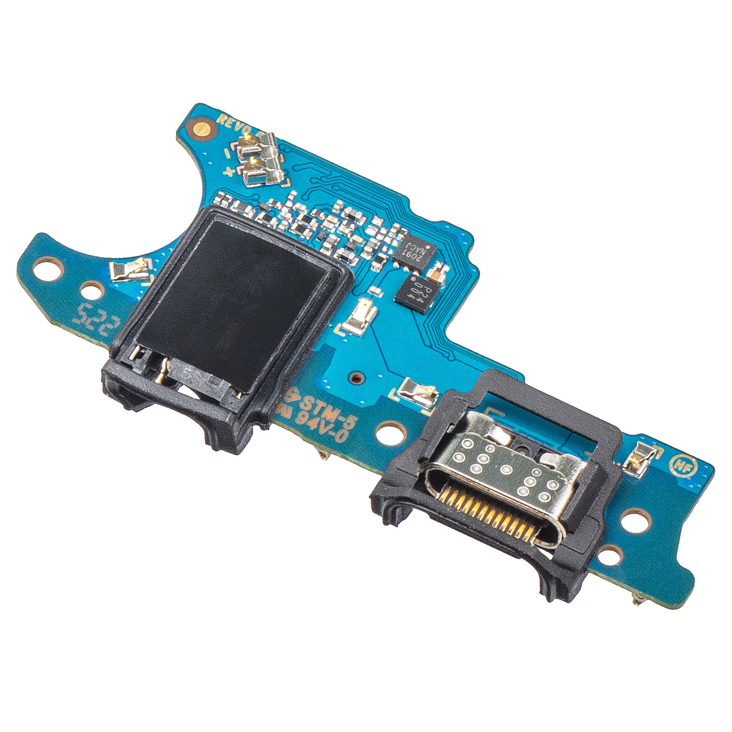 Plade med opladningsstik - Audio - Mikrofon Samsung Galaxy A03s A037, Europæisk version, Service Pack GH81-21245A