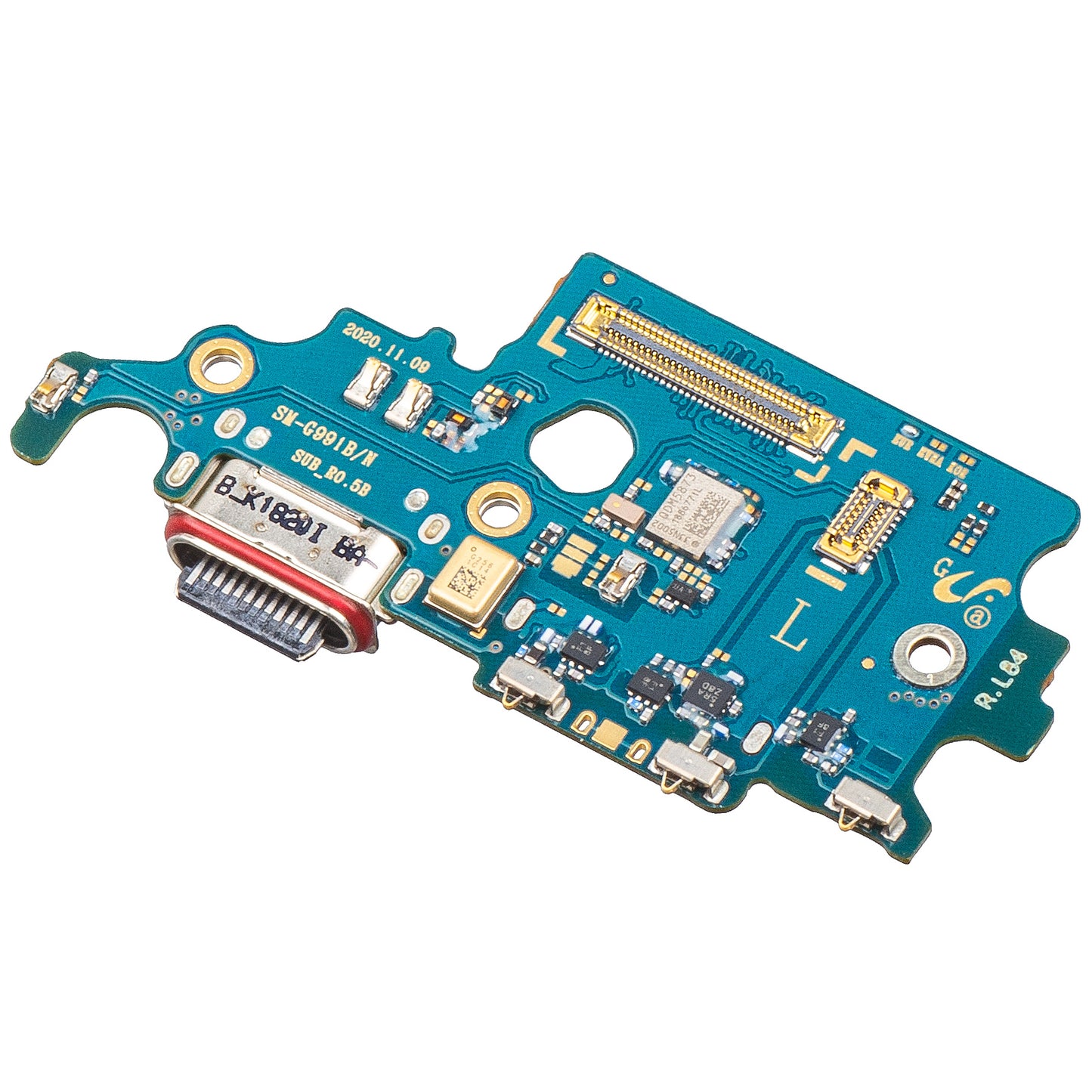 Opladningsstik - Mikrofon - SIM-kortlæser Modul Samsung Galaxy S21 5G G991, Servicepakke GH96-14033A