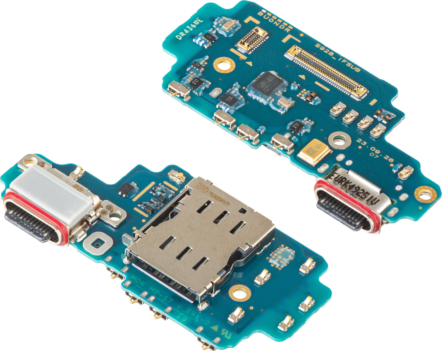 Opladningsstik - Mikrofon - SIM-kortlæser Modul Samsung Galaxy S24 Ultra S928, Servicepakke GH96-16497A