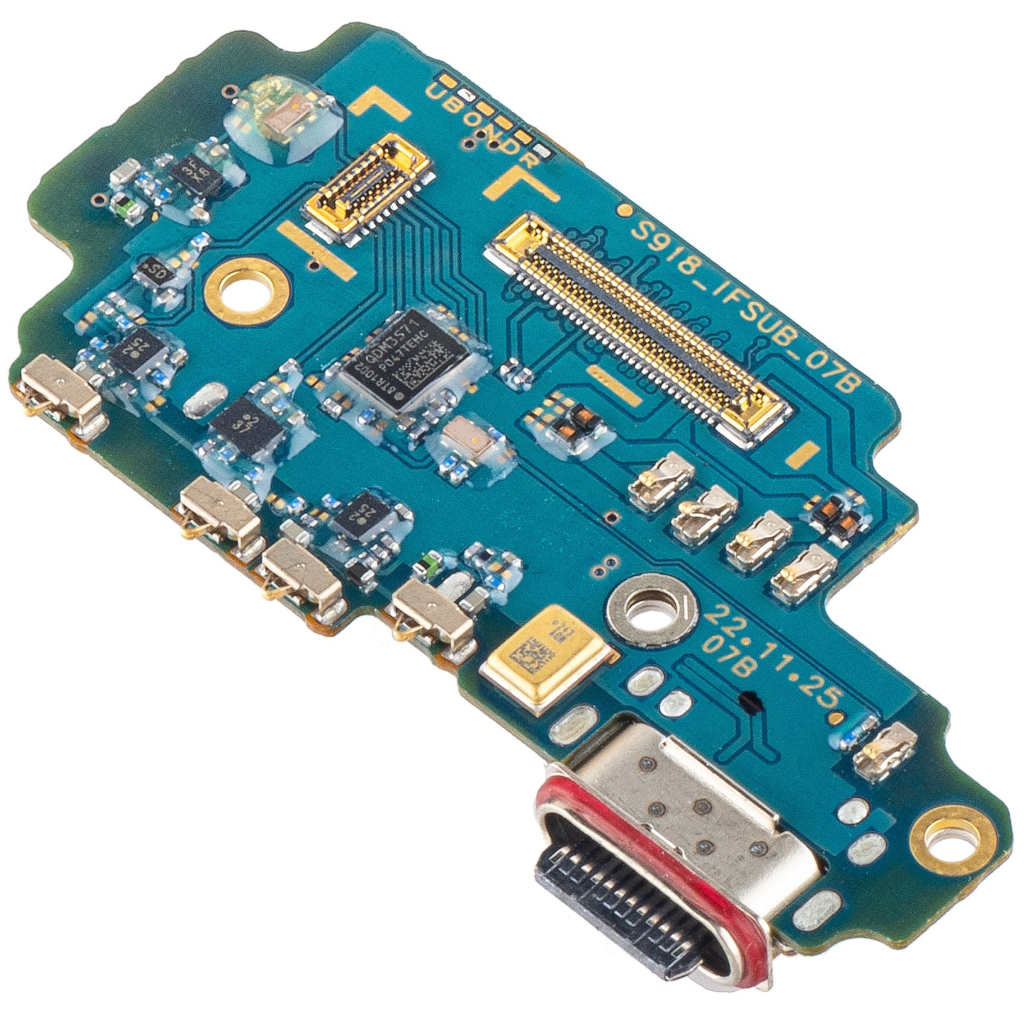 Plade med opladerstik - mikrofon - SIM-læser modul Samsung Galaxy S23 Ultra S918