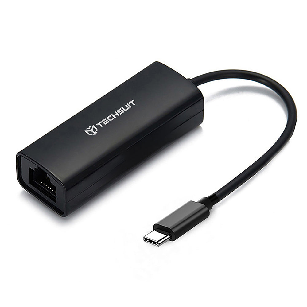 Netværkskort Techsuit AC20, RJ45, USB-C, Sort