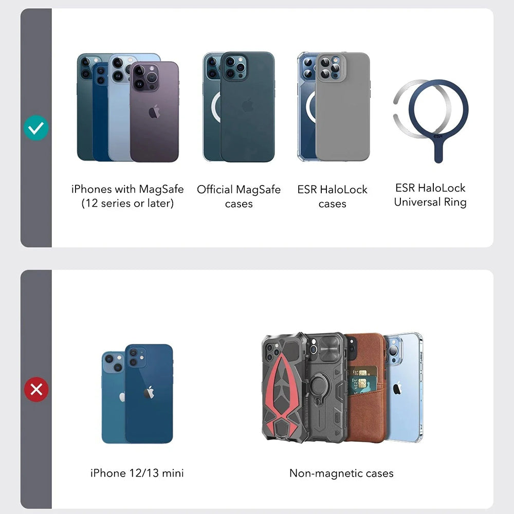 MagSafe Pung, ESR, Findy my Wallet 3C, Brun
