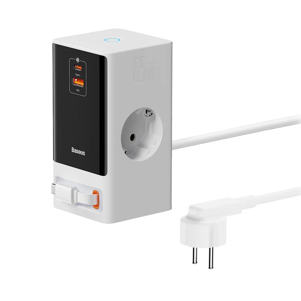 Baseus PowerCombo Extension, 1 x Schuko, White PSLR000602