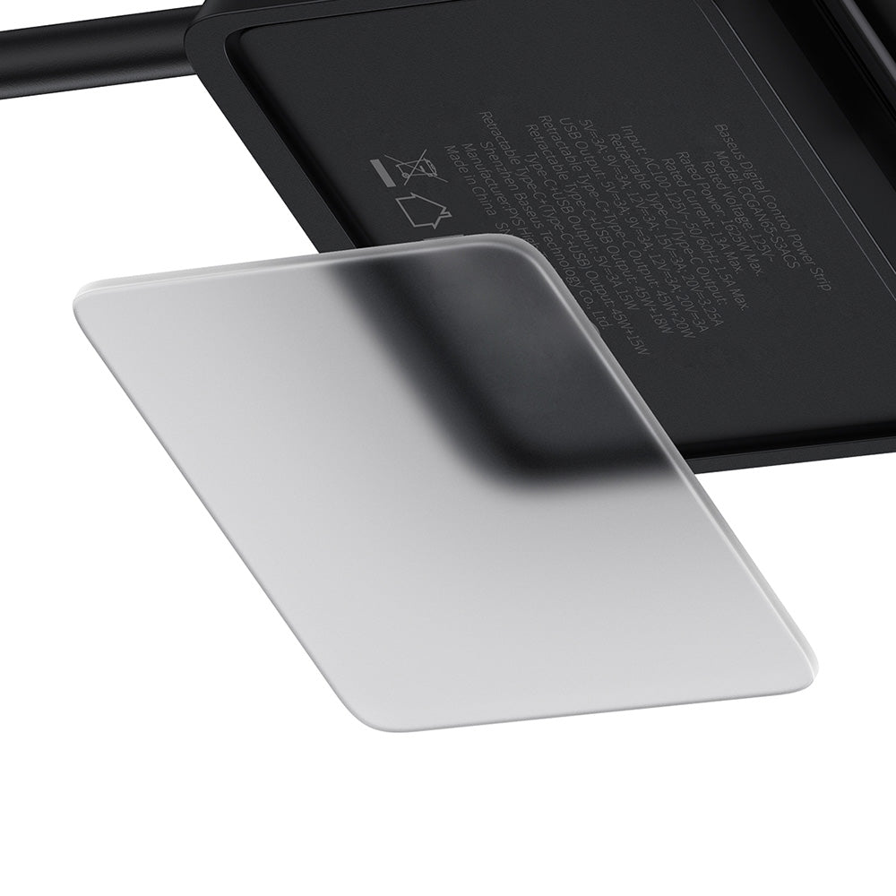 Baseus PowerCombo US forlængerledning, 3 x stik, Sort PSLR000101