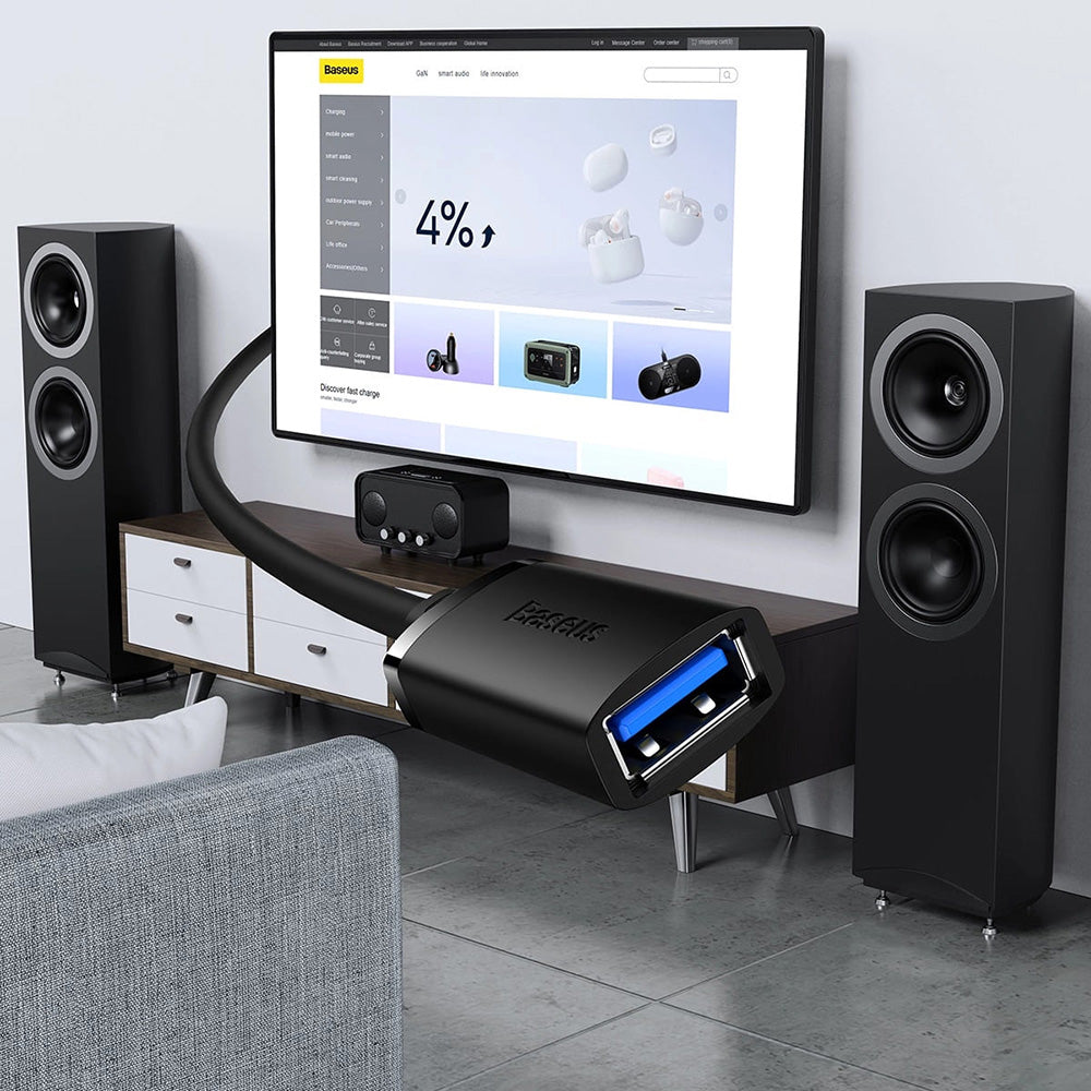 USB 3.0 forlænger Baseus AirJoy, 3m, Sort B00631103111-04