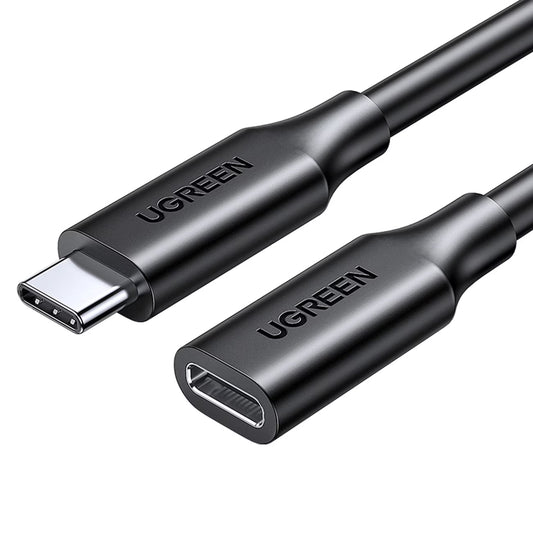 USB-C forlængerkabel UGREEN US353, 1m, Sort