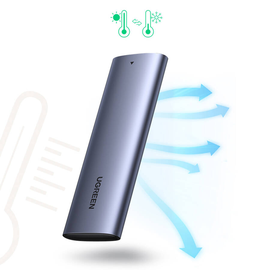 Rack UGREEN CM400 til SSD SATA M.2 NGFF, Grå