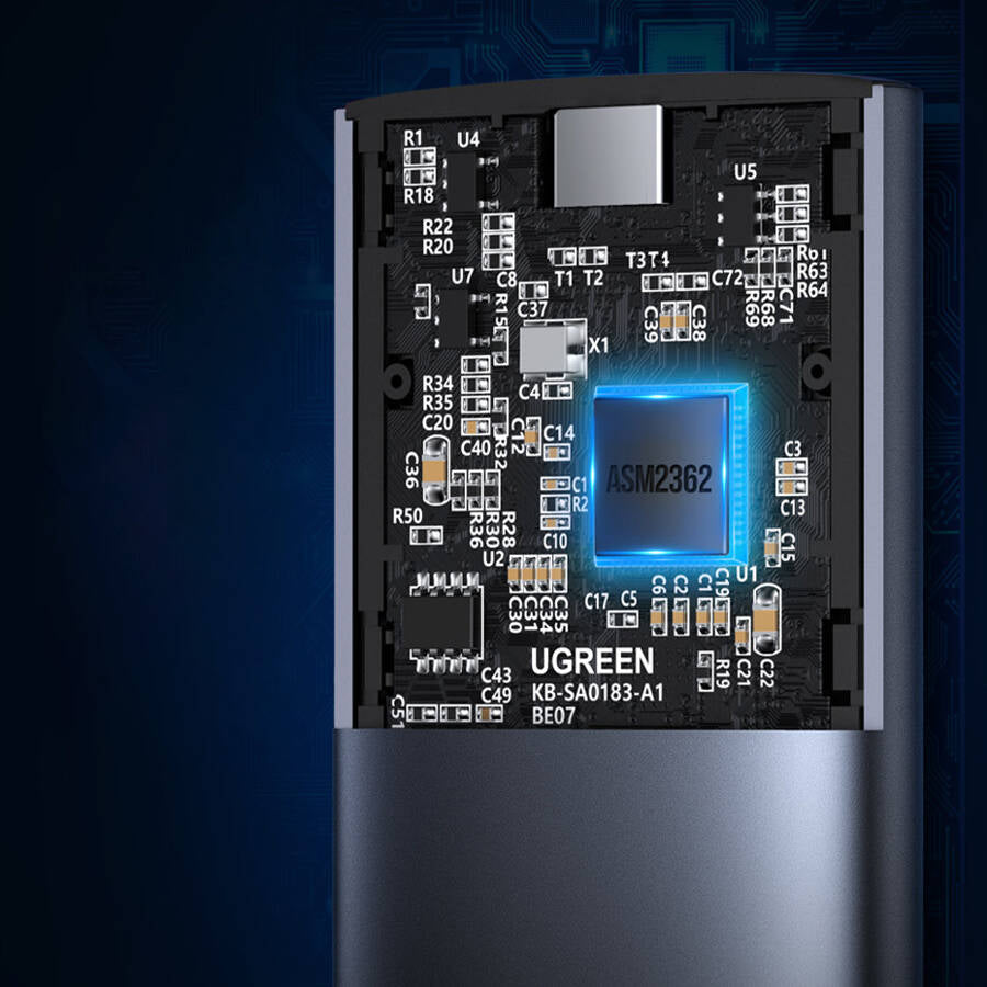 Rack UGREEN CM400 til SSD M.2 NVMe, Grå