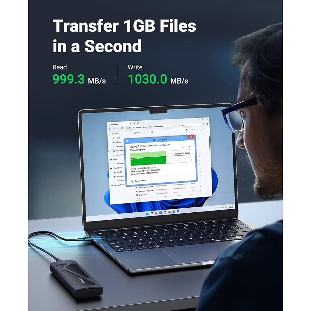 UGREEN CM578 rack til SSD M.2 NVMe, Grå