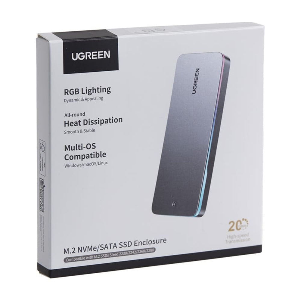 Rack UGREEN CM777 (25665) til SSD M.2 NVMe, Sort