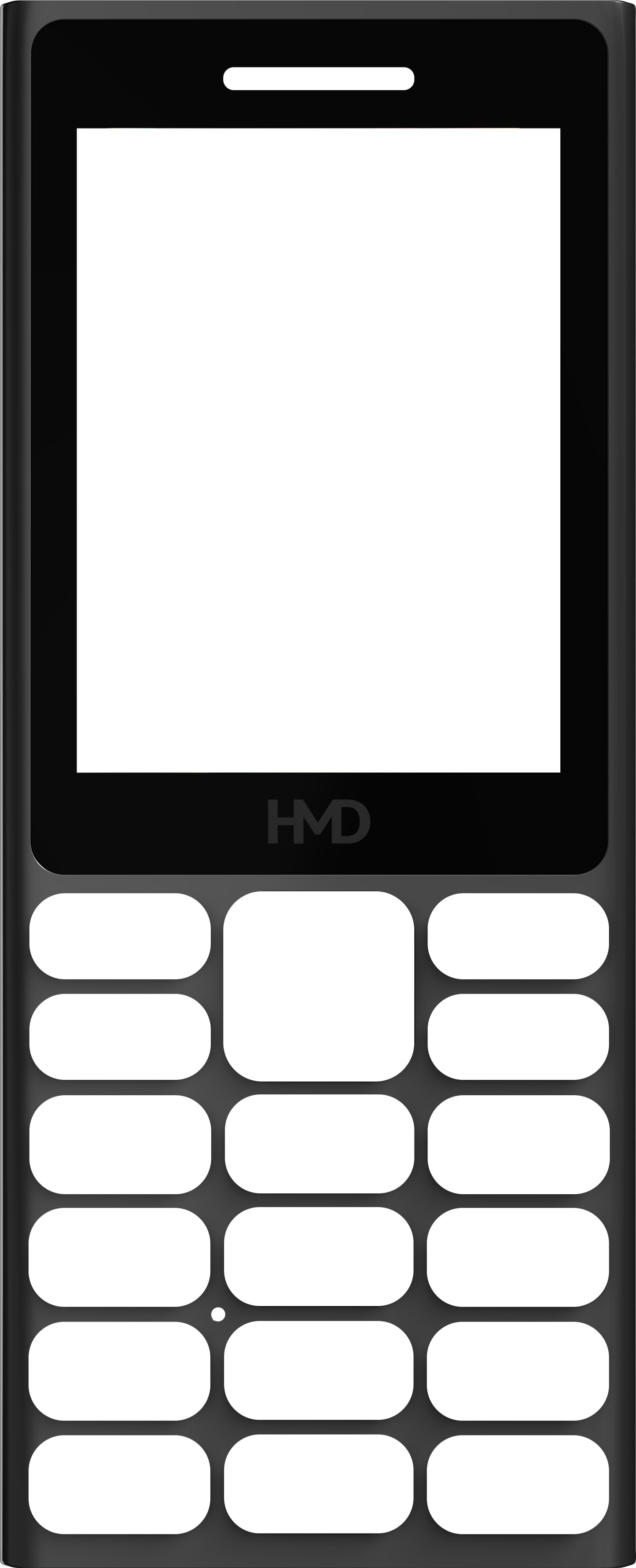 Front Cover til HMD 105 4G, Sort