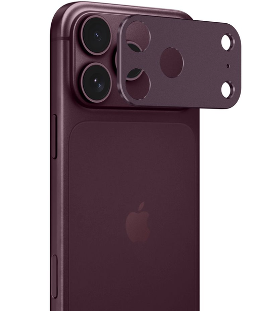 Tech-Protect Camalloy Fit+ beskyttelsesramme til bagkamera til Apple iPhone 18 Pro, aluminium, vinrød