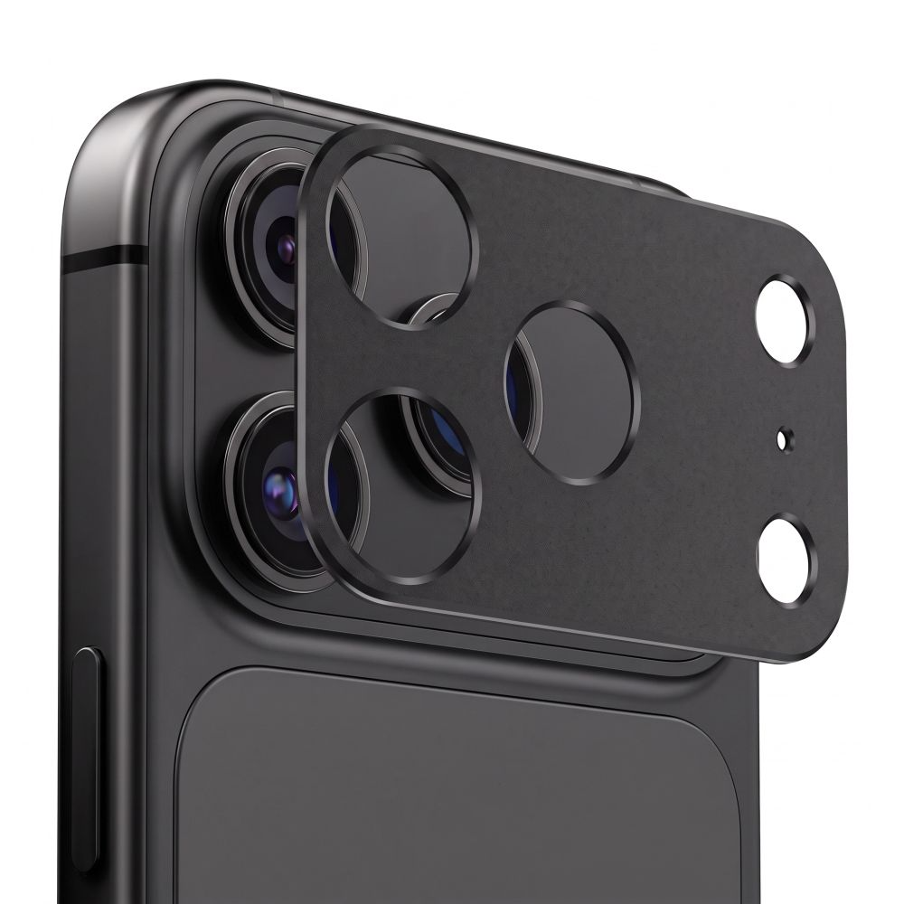 Bagkamera Beskyttelsesramme Tech-Protect Camalloy Fit+ til Apple iPhone 18 Pro, Aluminium, Sort