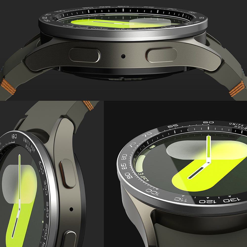 Rammebeskyttelse Ringke Premium Styling til Samsung Galaxy Watch7 40mm, Model 1, Sort
