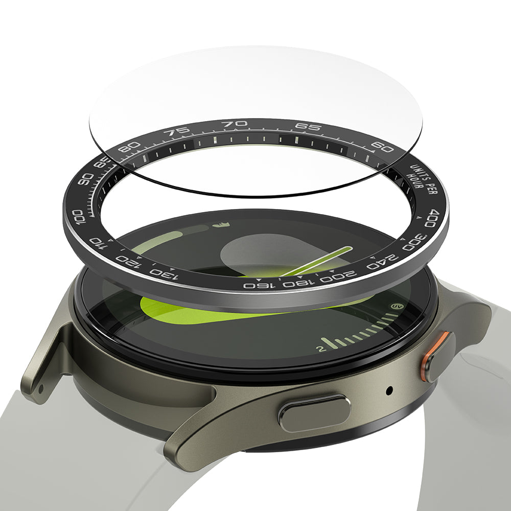 Ringke Premium Styling Beskyttelsesramme til Samsung Galaxy Watch7 44mm, Model 1, Sort