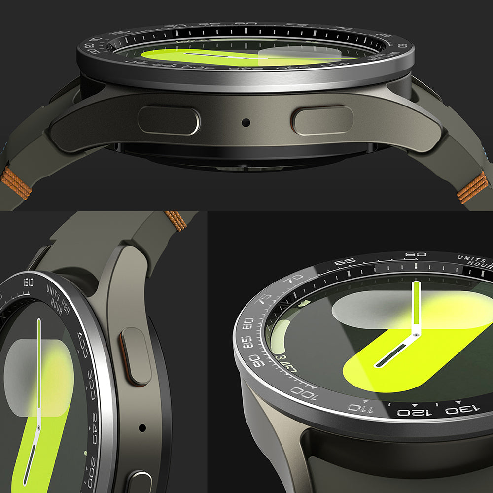 Ringke Premium Styling Beskyttelsesramme til Samsung Galaxy Watch7 44mm, Model 1, Sort