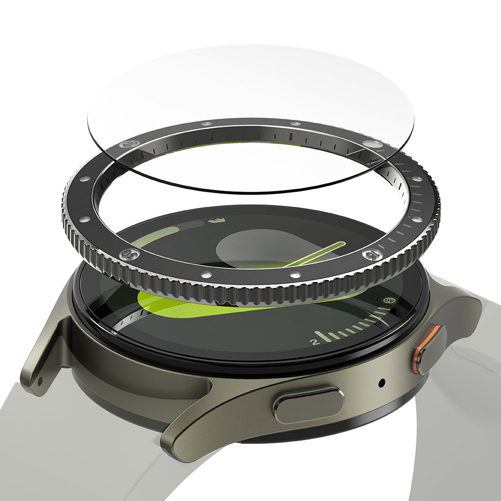 Ringke Premium Styling Beskyttelsesramme til Samsung Galaxy Watch7 44mm, Model 2, Sort