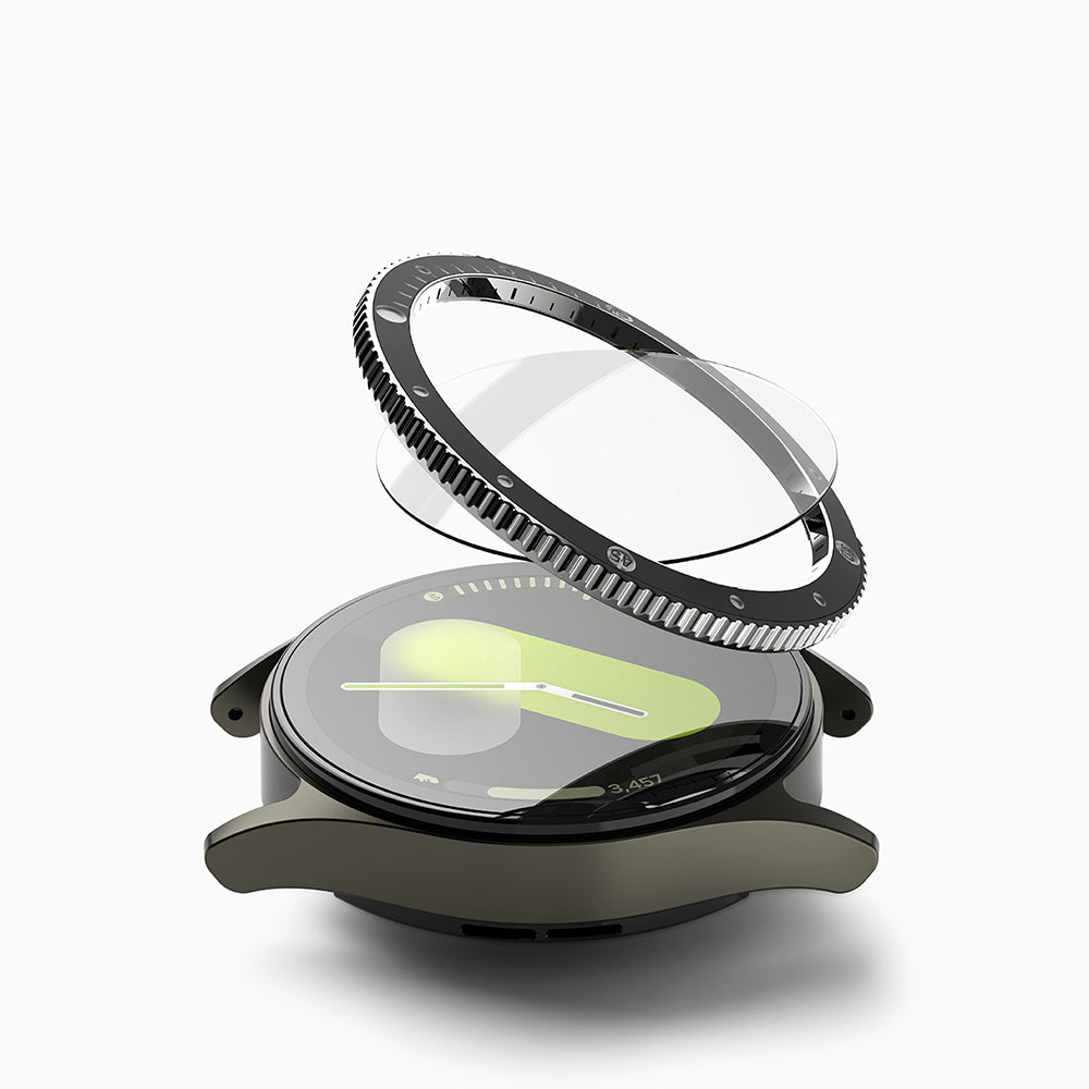 Ringke Premium Styling Beskyttelsesramme til Samsung Galaxy Watch7 44mm, Model 2, Sort