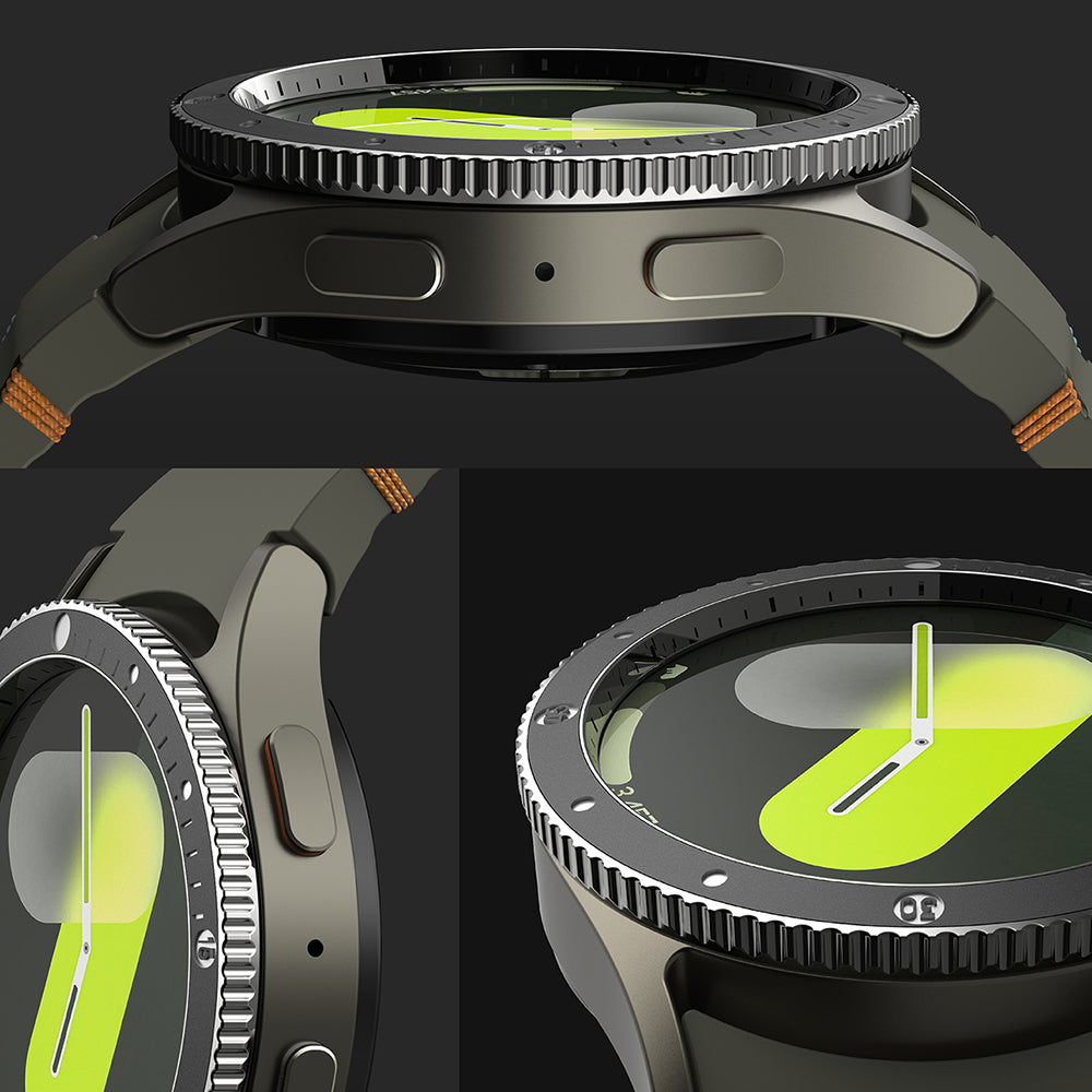 Ringke Premium Styling Beskyttelsesramme til Samsung Galaxy Watch7 44mm, Model 2, Sort