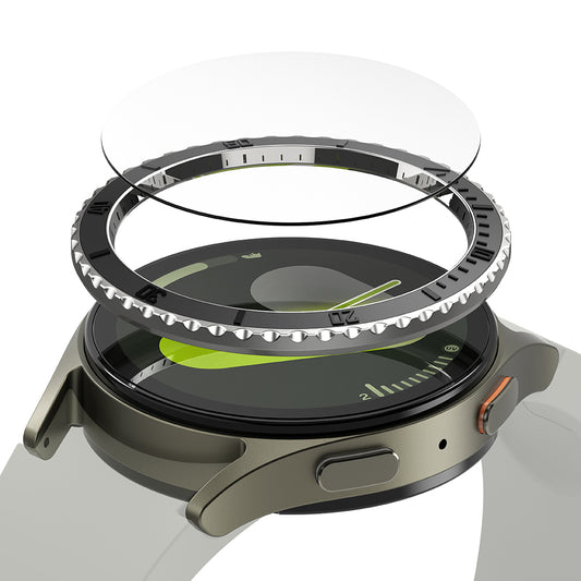 Ringke Premium Styling Beskyttelsesramme til Samsung Galaxy Watch7 44mm, Model 3, Sort