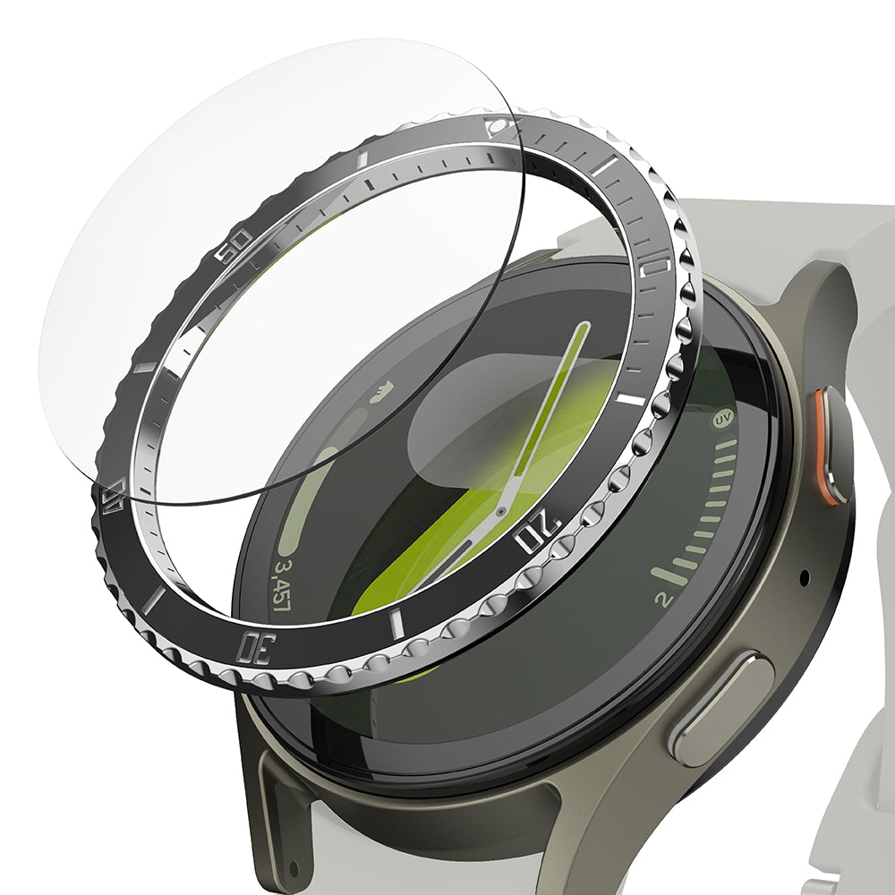 Ringke Premium Styling Beskyttelsesramme til Samsung Galaxy Watch7 44mm, Model 4, Sort