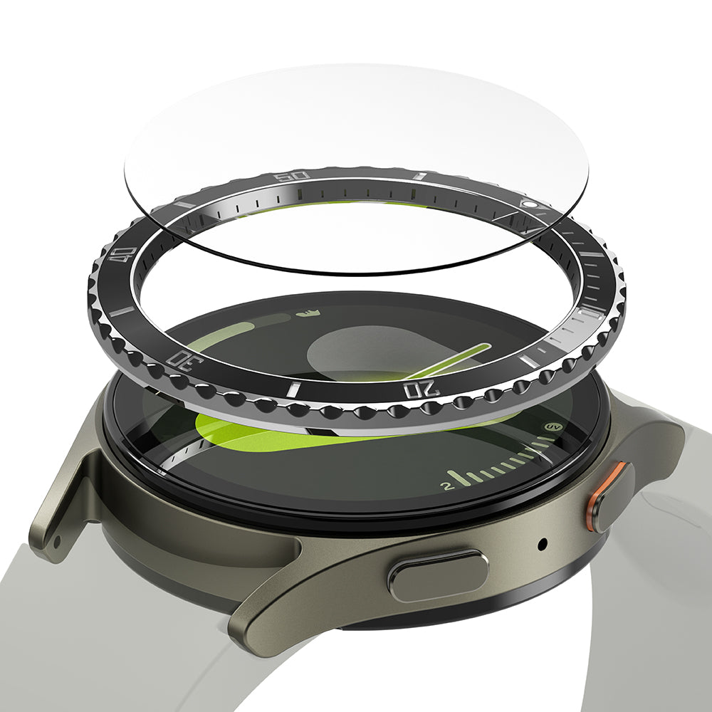 Ringke Premium Styling Beskyttelsesramme til Samsung Galaxy Watch7 44mm, Model 4, Sort