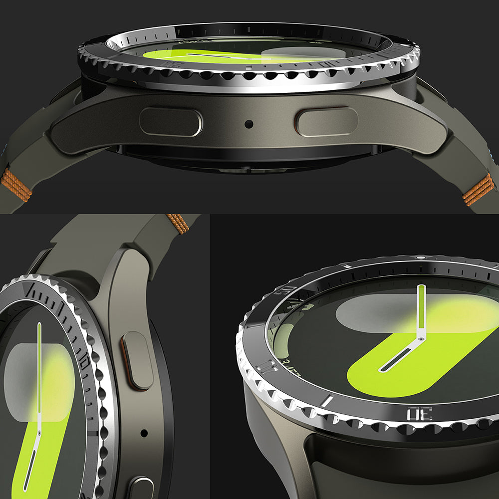 Ringke Premium Styling Beskyttelsesramme til Samsung Galaxy Watch7 44mm, Model 4, Sort