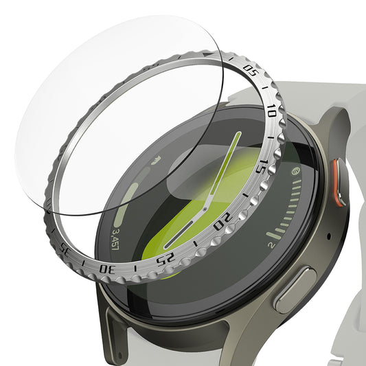 Ringke Styling Beskyttelsesramme til Samsung Galaxy Watch7 40mm, Model 5, Sølvfarvet