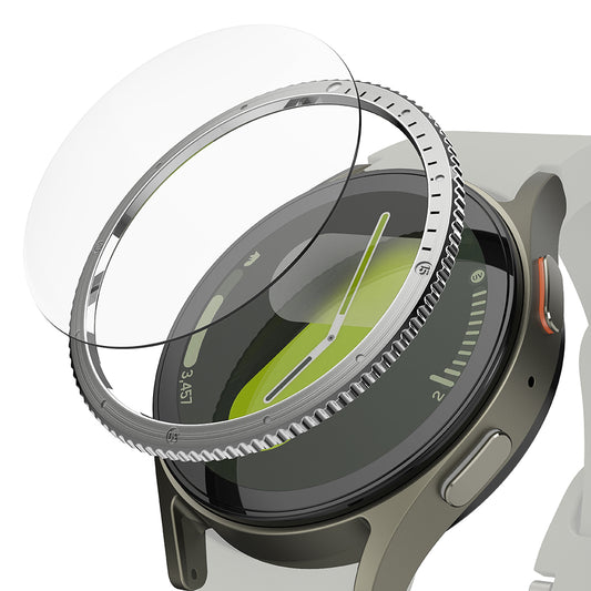 Ringke Styling Beskyttelsesramme til Samsung Galaxy Watch7 40mm, Model 7, Sølvfarvet