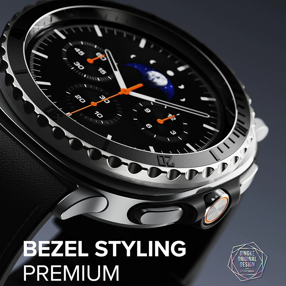 Ringke Premium Styling Beskyttelsesramme til Samsung Galaxy Watch8 Classic, Sort