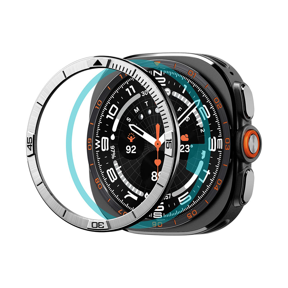 Spigen Tune Pilot beskyttelsesramme til Samsung Galaxy Watch Ultra2, sølv ACS11616