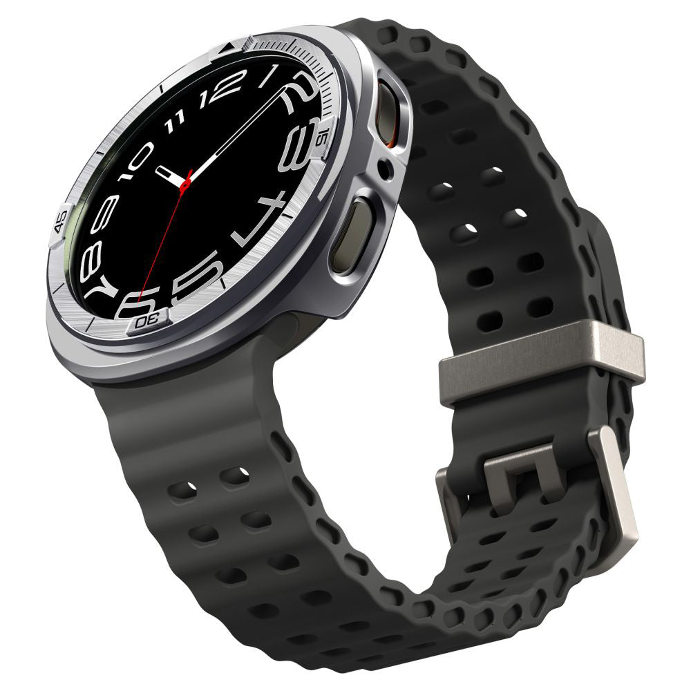 Spigen Tune Pro Pilot Beskyttelsesramme til Samsung Galaxy Watch8 44mm, Sølvfarvet