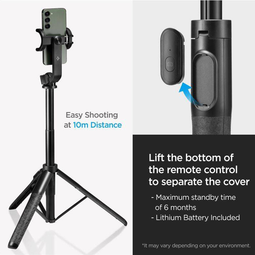 Selfie Stick Bluetooth Spigen S560W, Universal, Sort